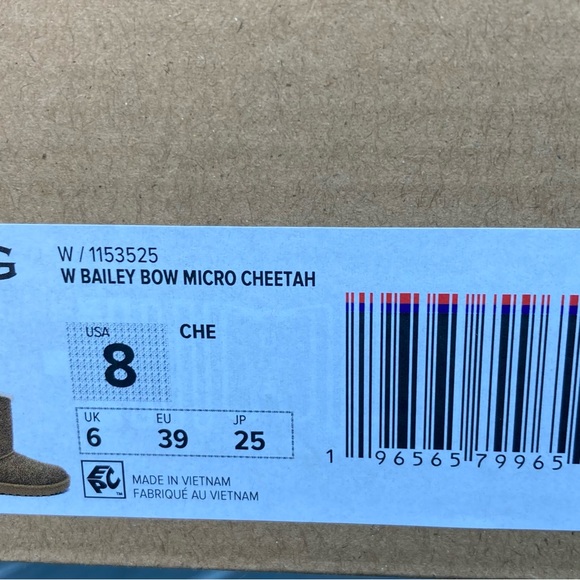 UGG BAILEY BOW MICRO CHEETAH SIZE 8 NIB - Picture 5 of 5
